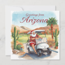 Tarjeta Festiva Golf Arizona  Christmas Greeting 