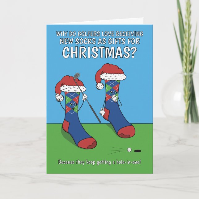 Tarjeta Festiva Golf Christmas (Anverso)