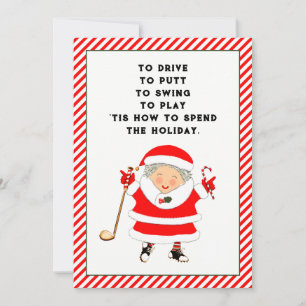 Tarjeta Festiva Golf Christmas Cards