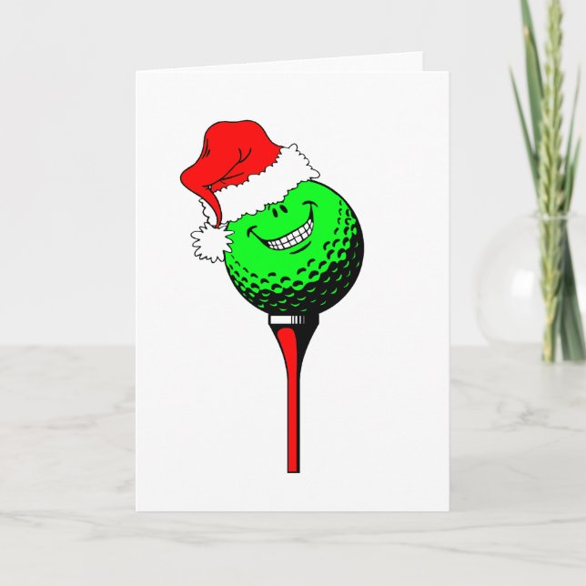 Tarjeta Festiva golf de navidades (Anverso)