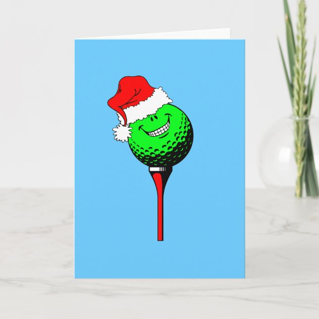 Tarjeta Festiva golf de navidades (Anverso)