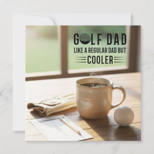 Tarjeta Festiva Golf Día del Padre Golf papá es genial
