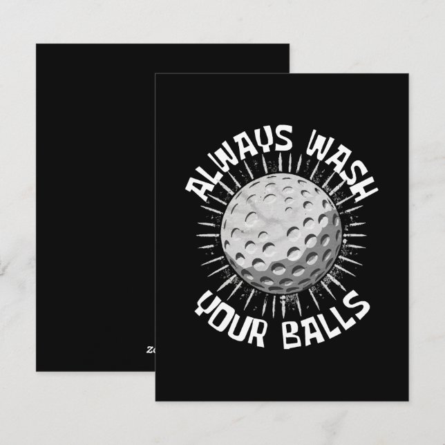 Tarjeta Festiva Golf divertido (Anverso / Reverso)