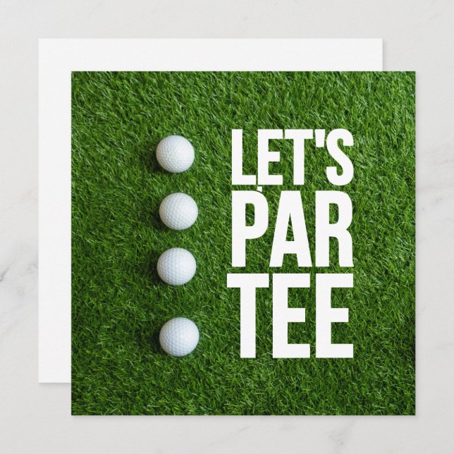 Tarjeta Festiva Golf Let's Par Tee (Anverso / Reverso)