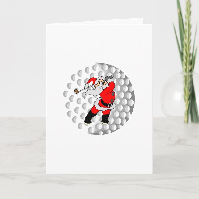 Tarjeta Festiva Golf Santa (Anverso)