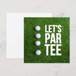 Tarjeta Festiva Golf Vamos Par Tee