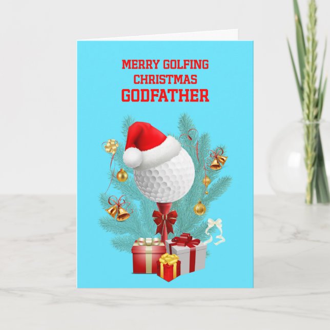 Tarjeta Festiva Golfball de Navidades Godfather (Anverso)