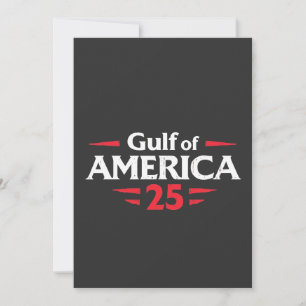 Tarjeta Festiva Golfo de América Patriótico Americano Trump Bander
