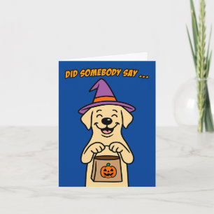 Tarjeta Festiva Golosinas para perros de Halloween lindas