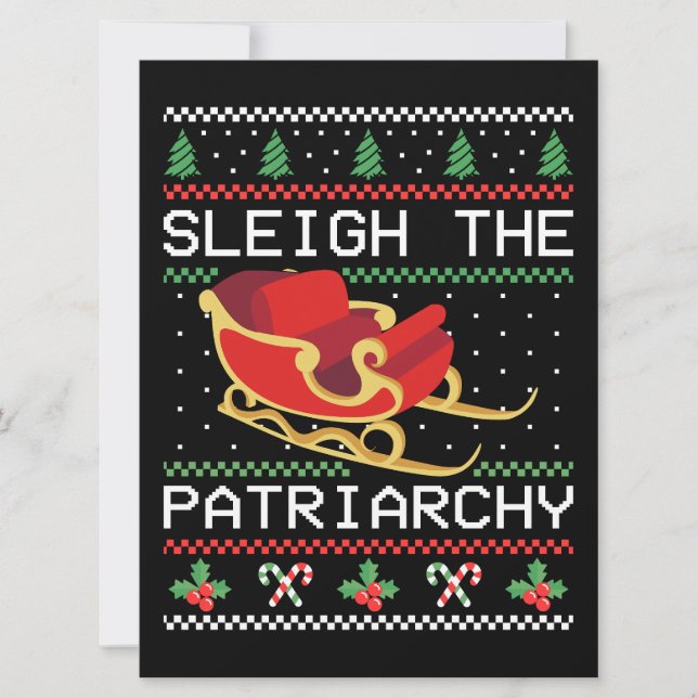 Tarjeta Festiva Golpea al patriarcado I (Anverso)