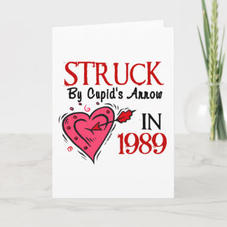 Tarjeta Festiva Golpeado por la flecha de Cupido en 1989