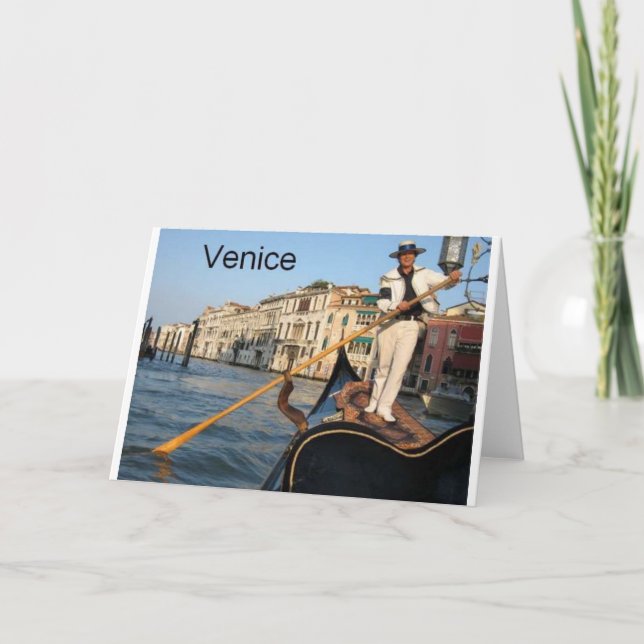 Tarjeta Festiva Góndola de Venecia de Italia (St.K. (Anverso)