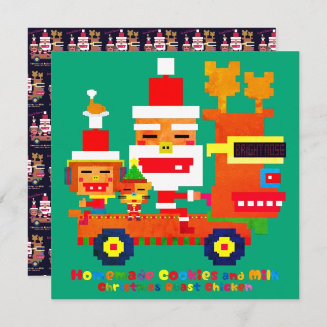 Tarjeta Festiva Good boys Christmas (Anverso / Reverso)