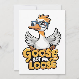 Tarjeta Festiva Goose me hizo perder el té - Gracioso ganso con ga