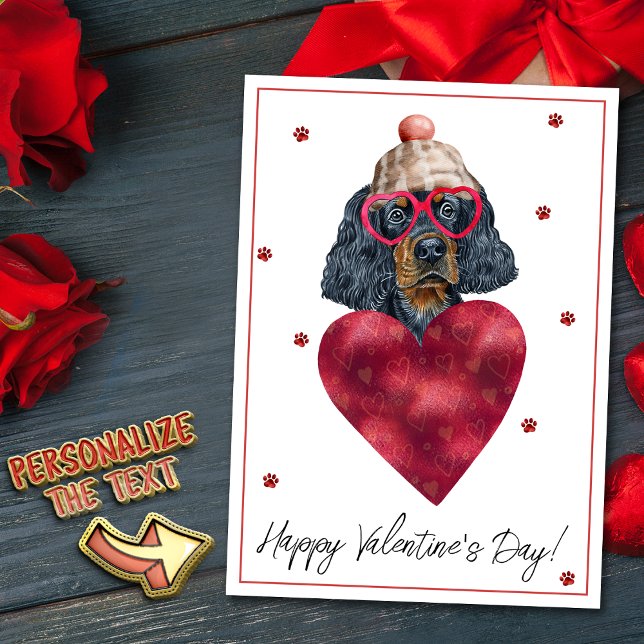 Tarjeta Festiva Gordon Setter Dog Lover Valentine Gift (Subido por el creador)