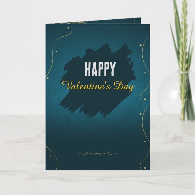Tarjeta Festiva "Gorgeous Romantic Valentine’s Day Card for Him &  (Anverso)