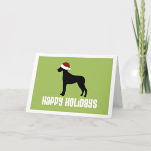 Tarjeta Festiva Gorra de great dane Santa