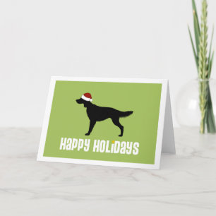 Tarjeta Festiva Gorra de Irish Setter Santa