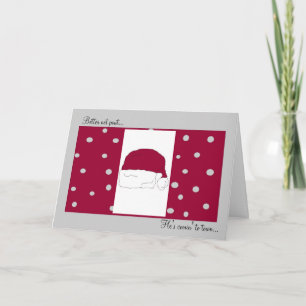 Tarjeta Festiva Gorra rojo de Santa