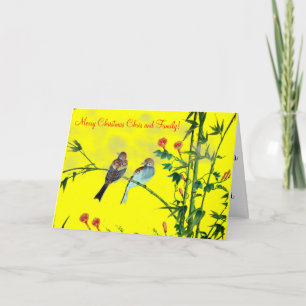 Tarjeta Festiva Gorriones de la primavera