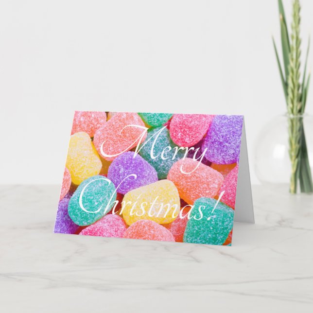 Tarjeta Festiva gotas de colores pastel (Anverso)