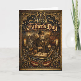 Tarjeta Festiva Gothic Victorian Gentleman Fathers Day