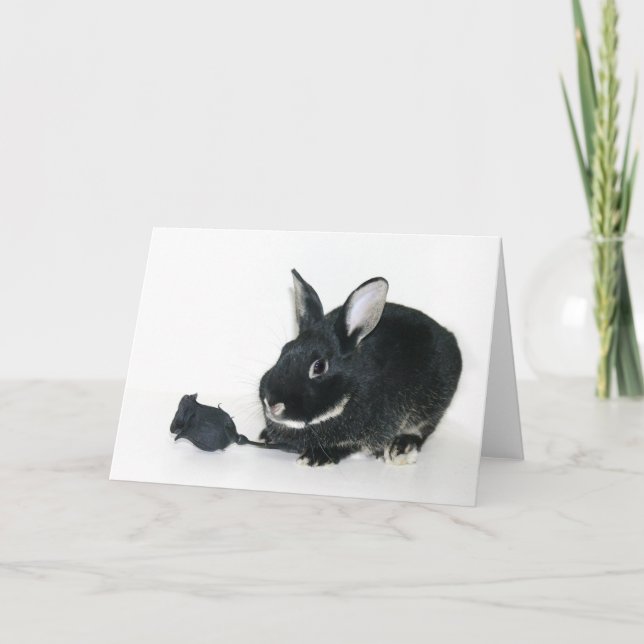Tarjeta Festiva Gótico Bunny Valentine (Anverso)