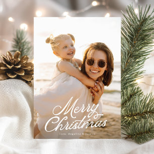 Tarjeta Festiva Grabación completa de foto en blanco superposición
