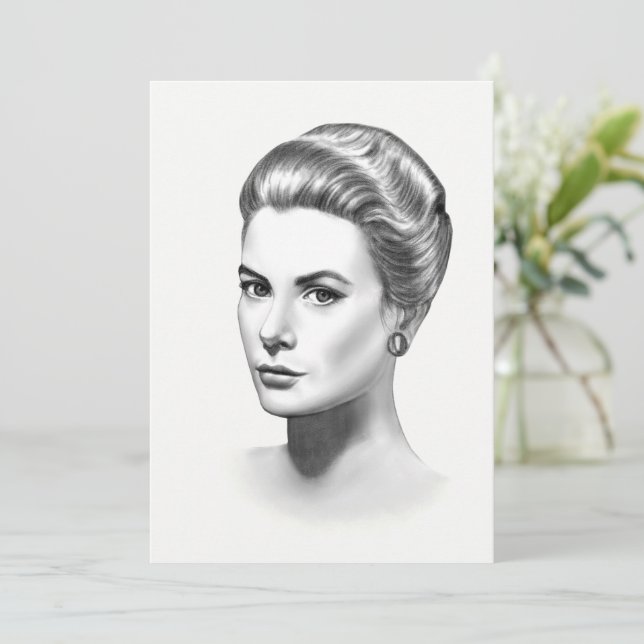Tarjeta Festiva Grace Kelly (Anverso de pie)