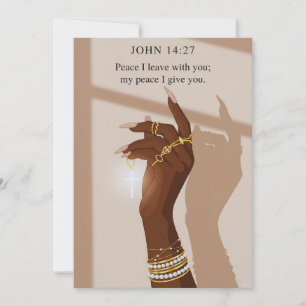 Tarjeta Festiva Grace Pacífica John 14:27 Faith