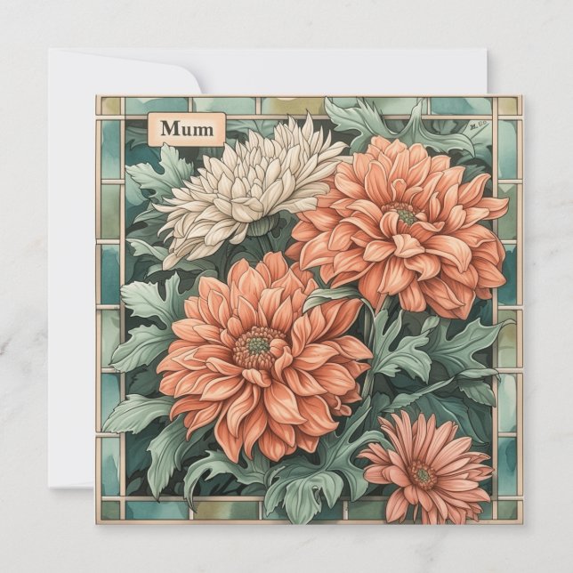 Tarjeta Festiva Gracia de la mamá: Mensajes especiales (Anverso)