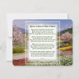 Tarjeta Festiva "Gracia para ayudar" poema cristiano con escena de