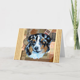 TARJETA FESTIVA GRACIAS A AUSTRALIAN SHEPHERD