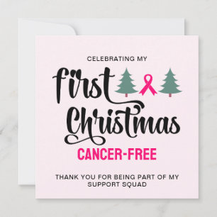 Tarjeta Festiva GRACIAS A MI PRIMERA NAVIDAD, Cáncer de Mama.
