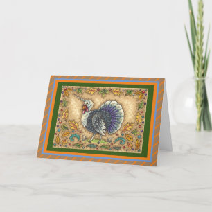 TARJETA FESTIVA GRACIAS A TURQUÍA UNICORN, FANTASÍA BLANCA