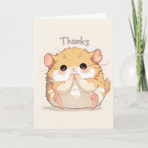 Tarjeta Festiva Gracias Anime de Animal Lindo