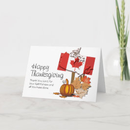 TARJETA FESTIVA GRACIAS CANADIENSES