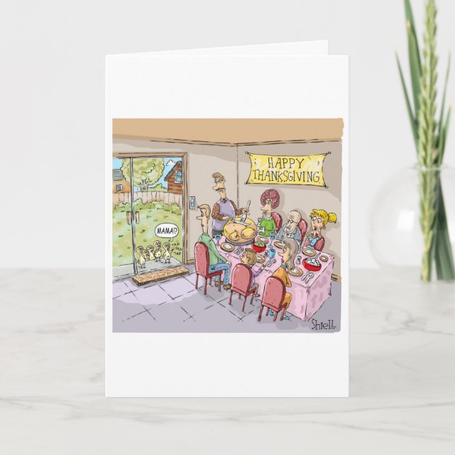 TARJETA FESTIVA GRACIAS DIVERTIDAS - NIÑOS TURCOS (Anverso)