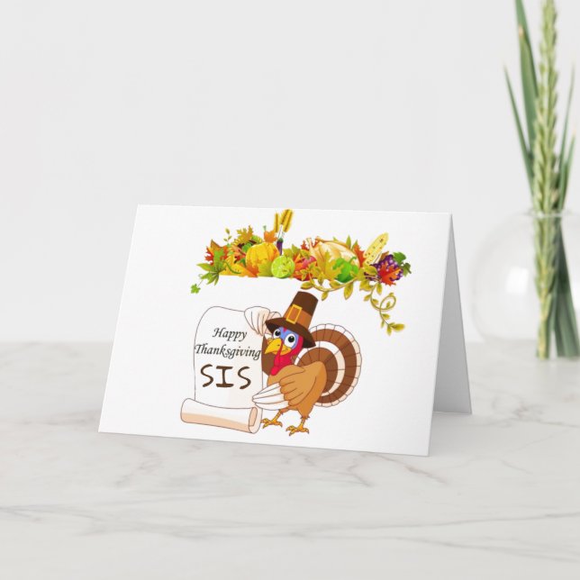 TARJETA FESTIVA GRACIAS FELICES A MI ***SIS** (Anverso)