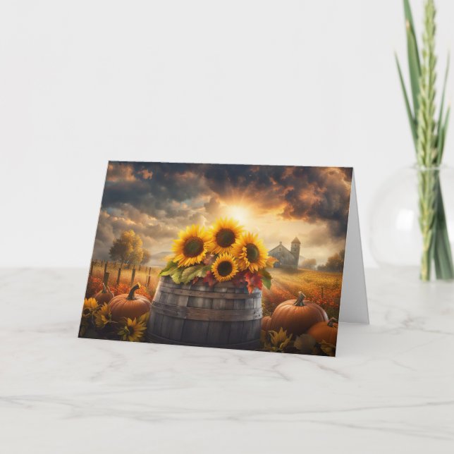 Tarjeta Festiva Gracias General Feliz Día de Acción de Gracias Paí (Anverso)