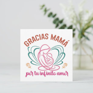 Tarjeta Festiva Gracias Mamá – Amor Infinito Ilustrado