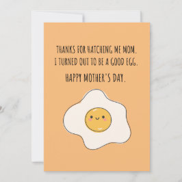 TARJETA FESTIVA GRACIAS MAMÁ SOY UN BUEN HUEVO 