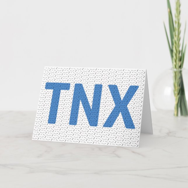 Tarjeta Festiva Gracias Morse Code Card (Anverso)