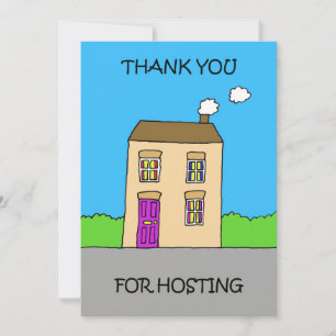 Tarjeta Festiva Gracias por acoger la casa Personalizado