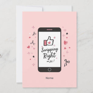 Tarjeta Festiva Gracias por Deslizar a la Derecha Diseño de San Va