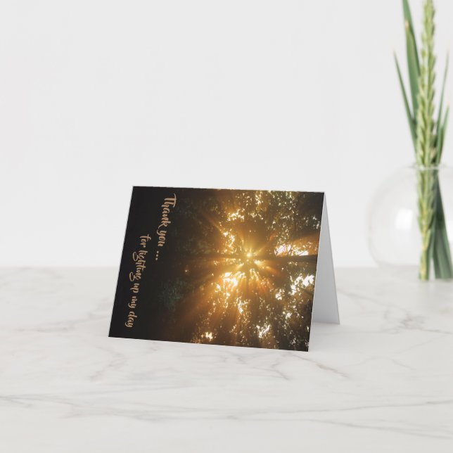 Tarjeta Festiva "Gracias por iluminar mi día" (Anverso)