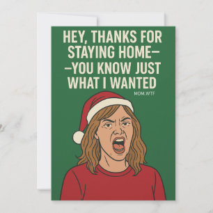 Tarjeta Festiva Gracias por quedarse en casa a estos Navidades