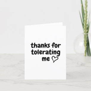 Tarjeta Festiva Gracias Por Tolerarme
