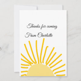 Tarjeta Festiva gracias por venir agregar nombre mensaje de texto 