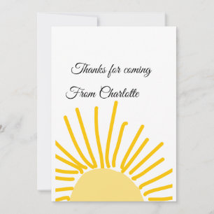 Tarjeta Festiva gracias por venir agregar nombre mensaje de texto 